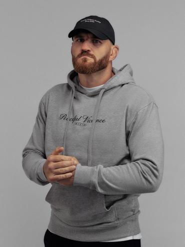 MANTO hoodie peacefull violence - grey